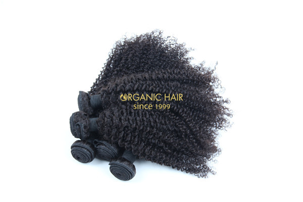 Afro kinky curly remy human hair extensions